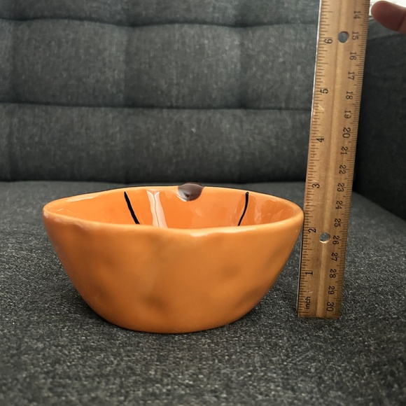 Pottery Barn Orange Pumpkin Spooky Candy Bowl - Picture 2 of 7